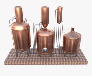 Alcohol distillation tank V2