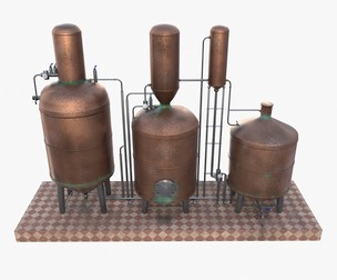 Alcohol distillation tank V3