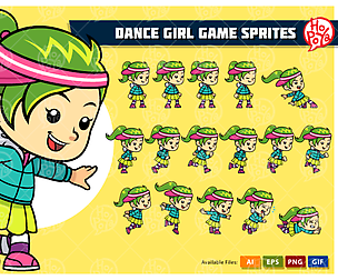 Dance Girl Game Sprites