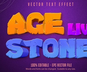 Age Stone Text Effect Text Effects, EPS Template File.