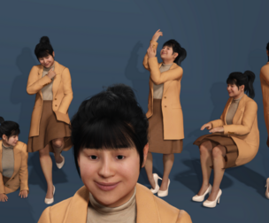 3D Stylized Asian Woman Character - Rigged with Facial Expressions