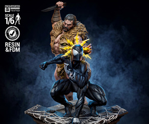 Wicked Marvel The Last Hunt Spiderman Diorama: Tested and ready for 3D printing