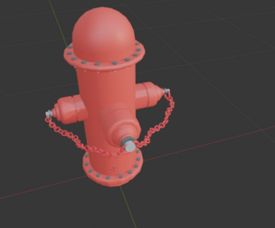 Red Fire Hydrant - Realistic Game-Ready Street 3D Model