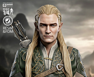 Wicked Movies Term Legolas Portrait Bust: Tested and ready for 3D printing