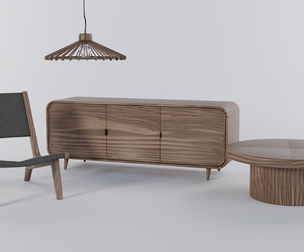 Nordic Cane Living Room Set