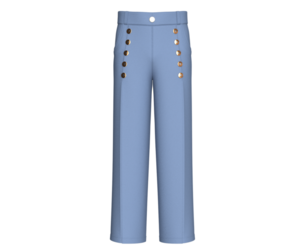 Men Double Breasted High-Waisted Trousers | Marvelous / Clo3d / obj / fbx