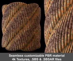 Rusted Steel Wire Rope PBR Material