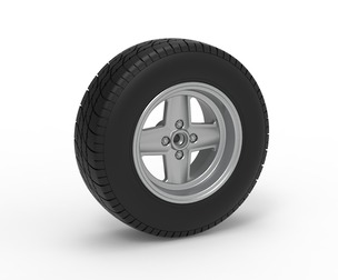 Rear wheel of BriSCA Formula 2 Stock Car Scale 1:25