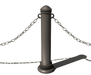Stanchions and chain Barrier
