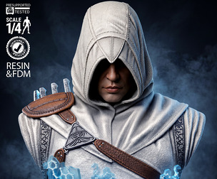 Wicked Video Games Altair Portrait Bust: Tested and ready for 3D printing