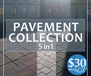Photoscanned pavement texture collection