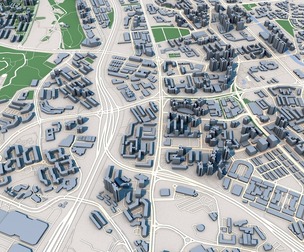 Low Poly Detailed Urban Layout Singapore 3D Model