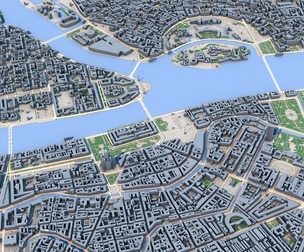 Low Poly St. Petersburg City Russia 3D Model