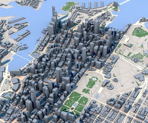 Low Poly Sydney City Australia 3D Model