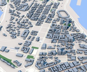 Low Poly Abidjan City Côte d'Ivoire 3D Model