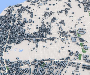 Low Poly Kinshasa Capital of the Democratic Republic of the Cong 3D Model