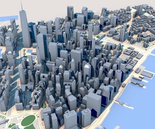 Low Poly New York Cityscape in New York State USA 3D Model