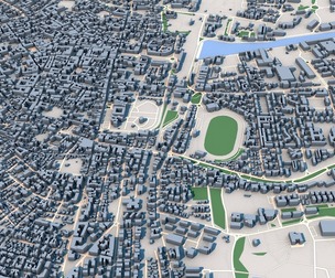 Low Poly Ravenna City Emilia Romagna region Italy 3D Model