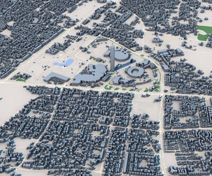 Low Poly Doha City Qatar 3D Model