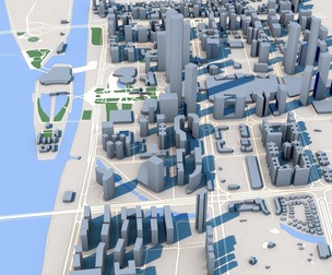 Low Poly Guangzhou CTF Finance Centre Canton Tower Guangzhou China 3D Model