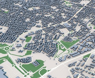 Low Poly Livorno City Italy 3D Model