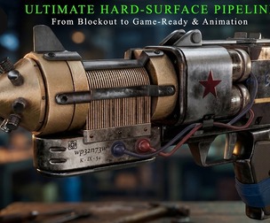 Plasma Gun – AAA Game Ready Asset / 3DModel + Full Tutorial