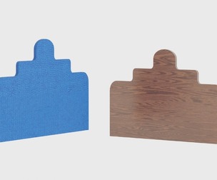 Headboard Bed Rounded Contour Set