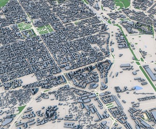 Low Poly Chisinau City Moldova 3D Model