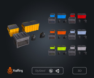 Dumpster V1 - Waste Container – Game Ready