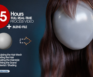 Creating Realistic Hair Using Blender - 2.5 Hours of Real-Time Process video (+.Blend File)