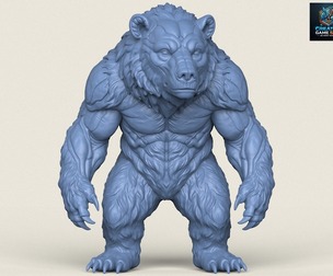 Wild Monster Bear Print Ready 3D Model