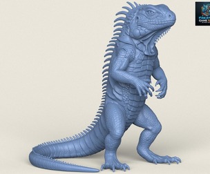 Wild Monster Lizard Print Ready 3D Model