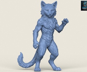 Wild Cat Character Print Ready 3D Model
