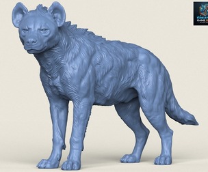 Wild Hyena Print Ready 3D Model