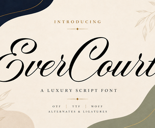 Evercourt — Romantic Script Font with Swashes