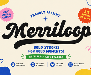 Merriloop — Bold Retro Script Font