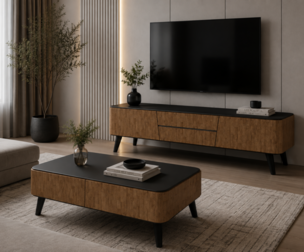 Coffee table and tv stand set
