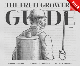 Free Sample - The Fruit Grower's Guide Procreate Kit