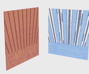 Headboard Bed Vertical Rays Set
