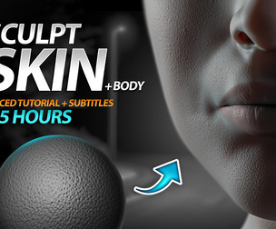 Full Body/Face Skin Sculpting Tutorial - 3.5 Hours of Sculpting Skin in Blender