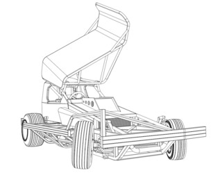 SVG files of BriSCA Formula 1 Stock Car for Dirt while turning