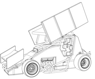 SVG files of Pavement Winged Sprint car
