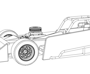 SVG files of Small Block Supermodified race car