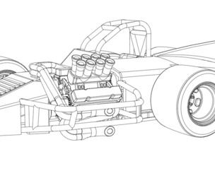 SVG files of Supermodified 3-to-1 race car