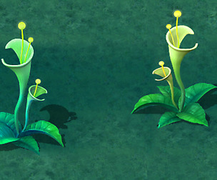 Cartoon version - plant mysterious light