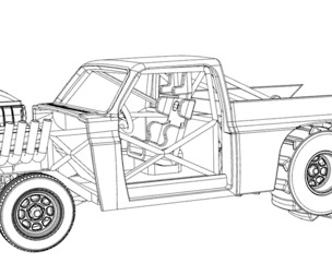 SVG files of Dirt Dragster truck