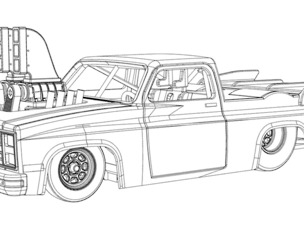SVG files of Dragster truck