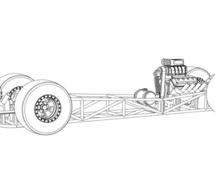 SVG files of Front engine AWD dragster