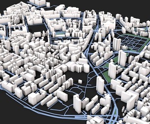 Low Poly City 3D Model