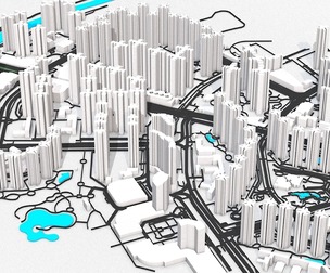 Low Poly Hong Kong Cityscape 3D Model